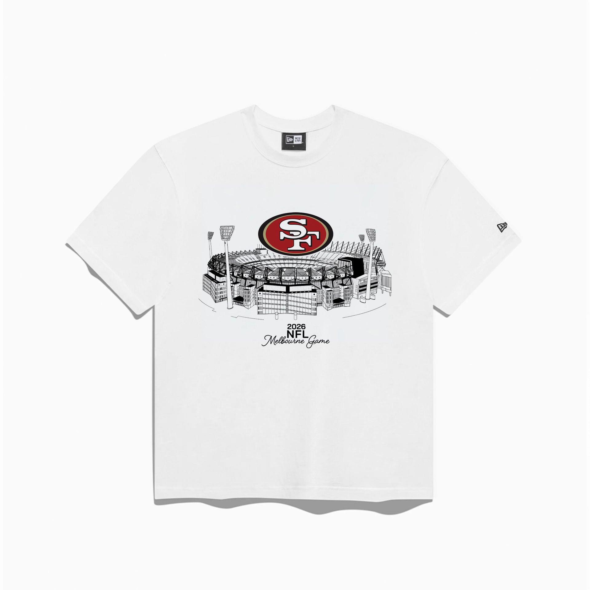 San Francisco 49ers NFL Melbourne 2026 MCG Stadium T-Shirt White