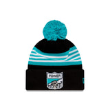 Port Adelaide Power Heritage Stripe Beanie with Pom