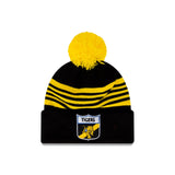 Richmond Tigers Heritage Stripe Beanie with Pom