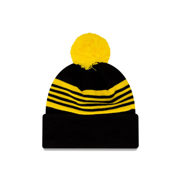 Richmond Tigers Heritage Stripe Beanie with Pom