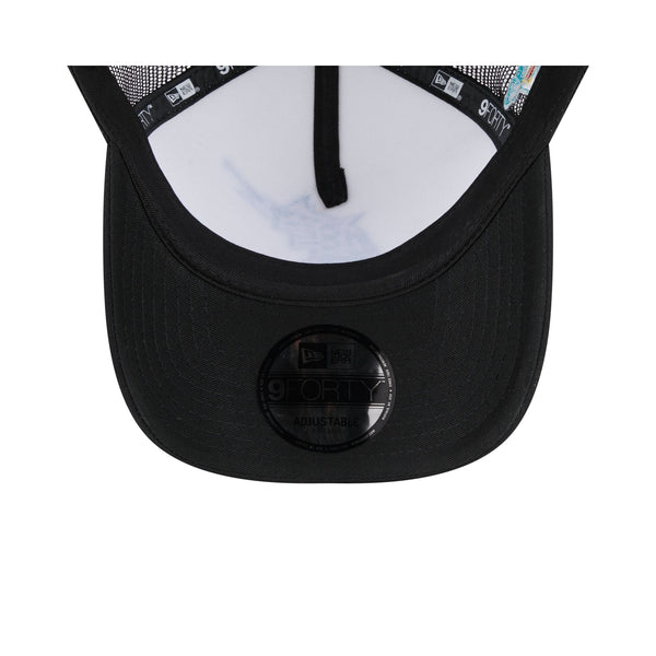 Miami Marlins Checkered Flag 9FORTY A-Frame Snapback Trucker