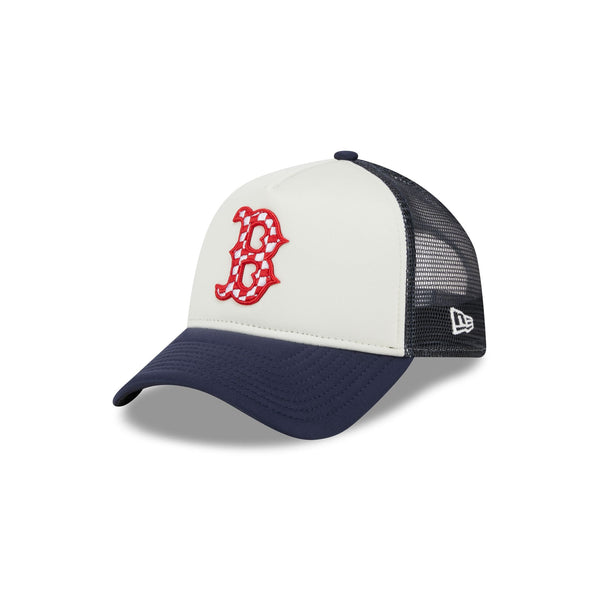 Boston Red Sox Checkered Flag 9FORTY A-Frame Snapback Trucker