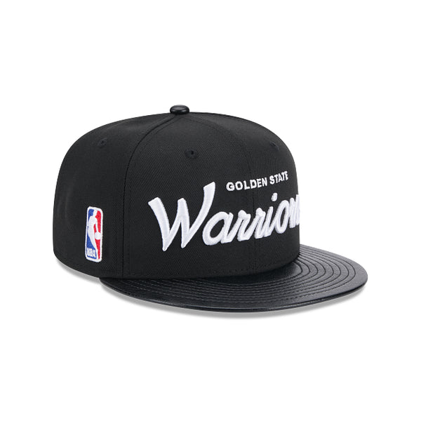 Golden State Warriors Faux Leather Visor 9FIFTY Snapback