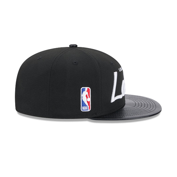 Los Angeles Lakers Faux Leather Visor 9FIFTY Snapback