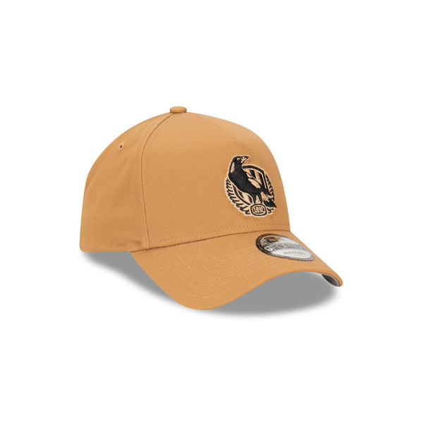Collingwood Magpies Wheat Black 9FORTY A-Frame Snapback