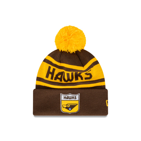 Hawthorn Hawks Retro Logo Beanie with Pom