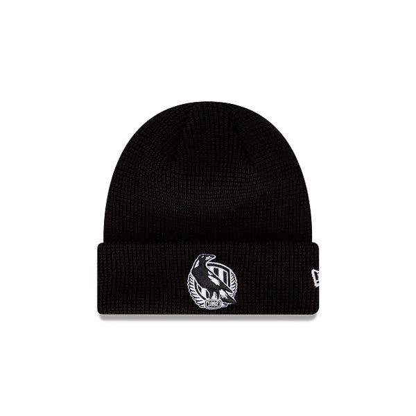 Collingwood Magpies Waffle Knit Cuff Beanie