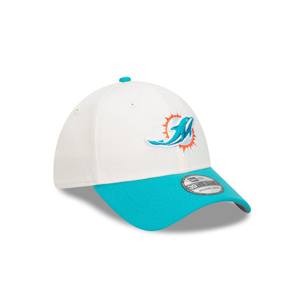 Miami Dolphins Chrome Two-Tone 39THIRTY Fitted