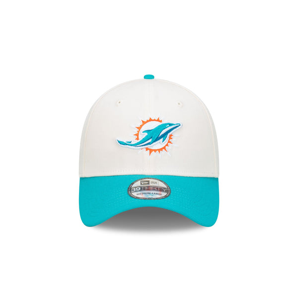 Miami Dolphins Chrome Two-Tone 39THIRTY Fitted