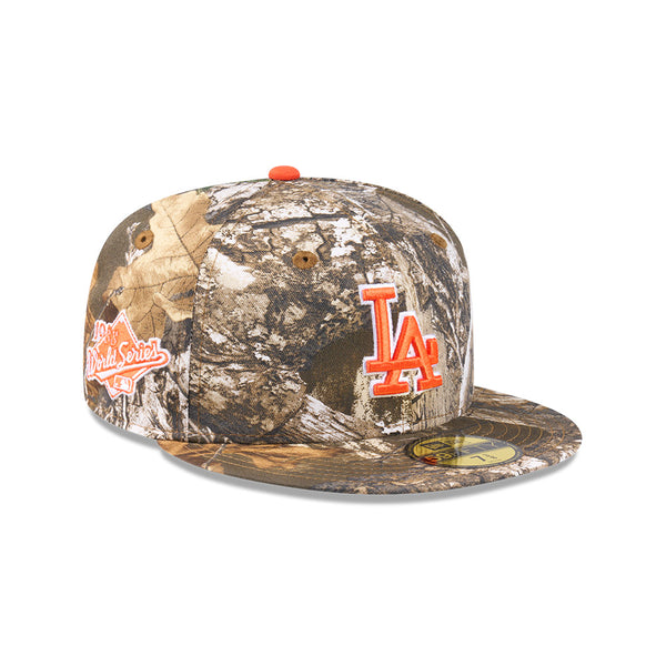 Los Angeles Dodgers RealTree Signal Orange 59FIFTY Fitted