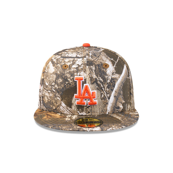 Los Angeles Dodgers RealTree Signal Orange 59FIFTY Fitted