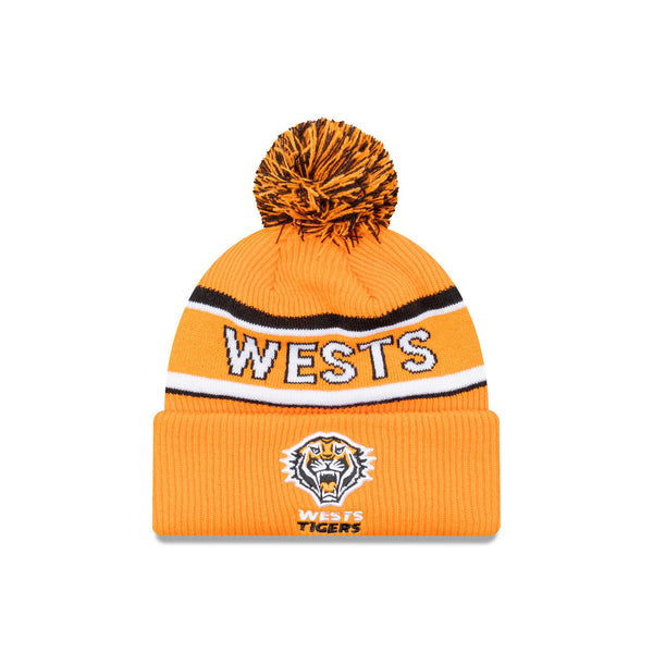 Wests Tigers Official Team Colours Beanie with Pom New Era