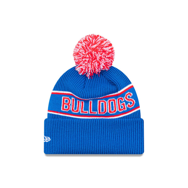 Western Bulldogs Official Team Colours Beanie with Pom
