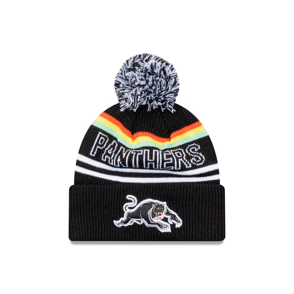 Penrith Panthers Official Team Colours Beanie with Pom New Era