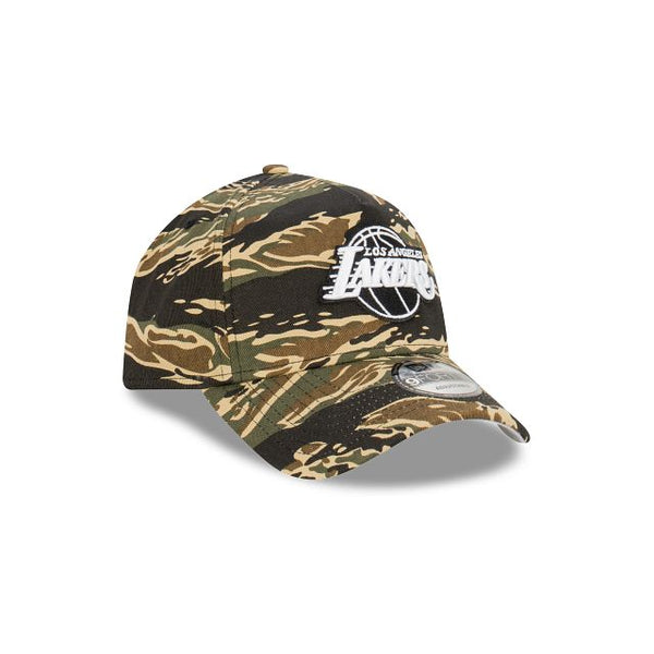 Los Angeles Lakers Tiger Camo 9FORTY A-Frame Cloth Strap