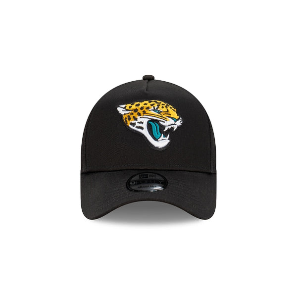 Jacksonville Jaguars Black with Official Team Colours Logo 9FORTY A-Frame Snapback
