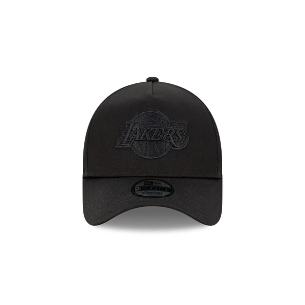 Los Angeles Lakers NBA Essentials Black on Black 9FORTY A-Frame Snapback