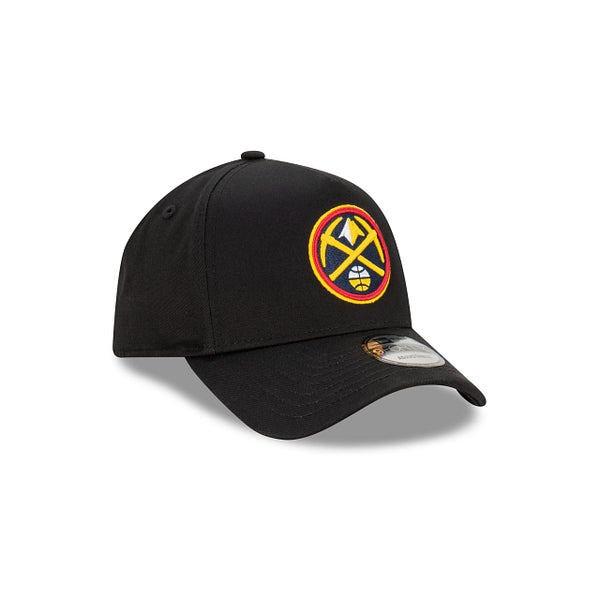 Denver Nuggets Black with Official Team Colours Logo 9FORTY A-Frame Snapback