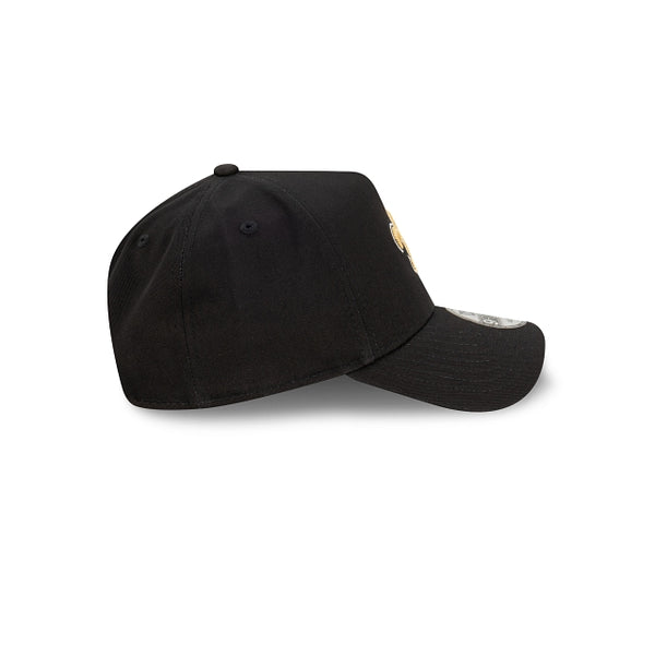 New Orleans Saints Black with Official Team Colours Logo 9FORTY A-Frame Snapback