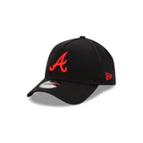 Atlanta Braves Black with Official Team Colours Logo 9FORTY A-Frame Snapback New Era