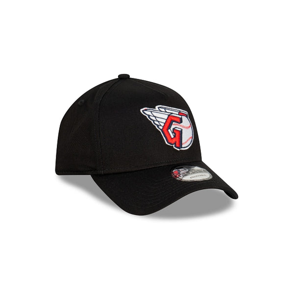 Cleveland Guardians Black with Official Team Colours Logo 9FORTY A-Frame Snapback