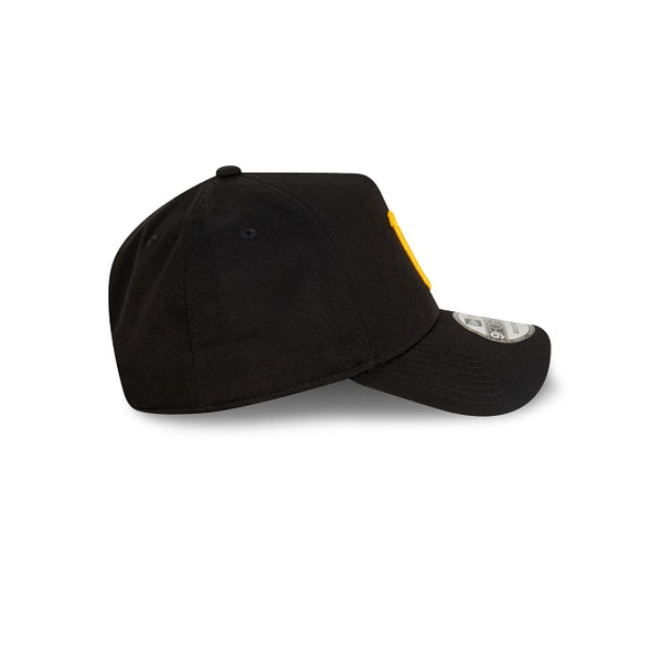 Pittsburgh Pirates Black with Official Team Colours Logo 9FORTY A-Frame Snapback