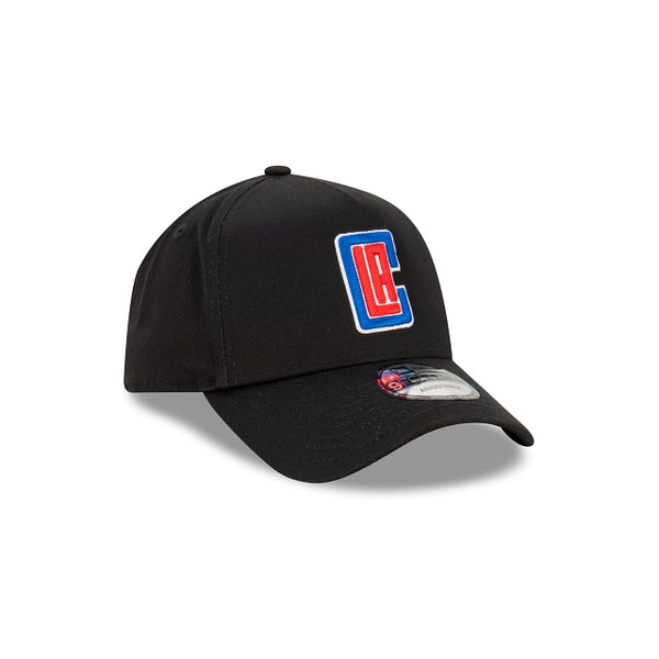 Los Angeles Clippers Black with Official Team Colours Logo 9FORTY A-Frame Snapback