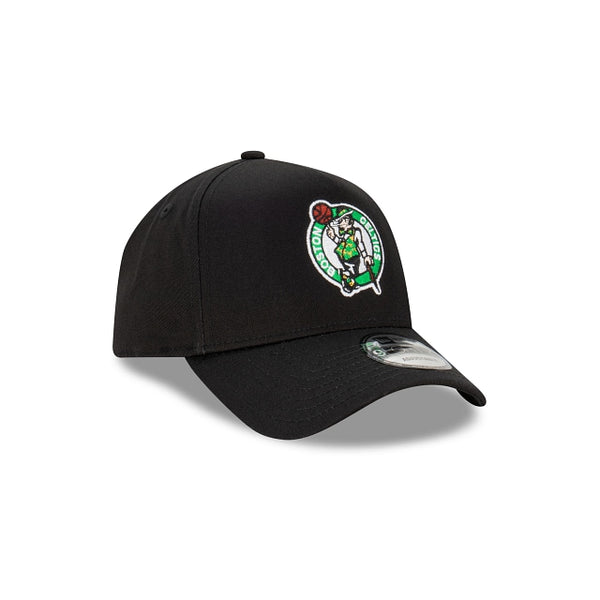 Boston Celtics Black with Official Team Colours Logo 9FORTY A-Frame Snapback