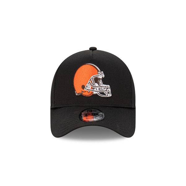Cleveland Browns Black with Official Team Colours Logo 9FORTY A-Frame Snapback