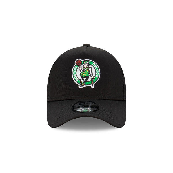 Boston Celtics Black with Official Team Colours Logo 9FORTY A-Frame Snapback