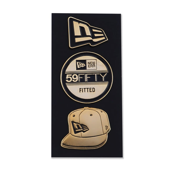 New Era Gold Black 3 Pin Pack New Era