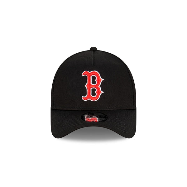 Boston Red Sox Black with Official Team Colours Logo 9FORTY A-Frame® Snapback