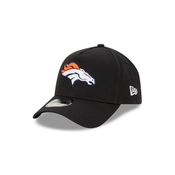 Denver Broncos Black with Official Team Colours Logo 9FORTY A-Frame Snapback New Era