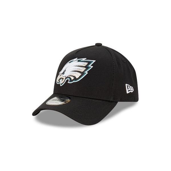 Philadelphia Eagles Black with Official Team Colours Logo 9FORTY A-Frame Snapback New Era