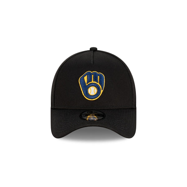 Milwaukee Brewers MLB Essentials Black 9FORTY A-Frame® Snapback