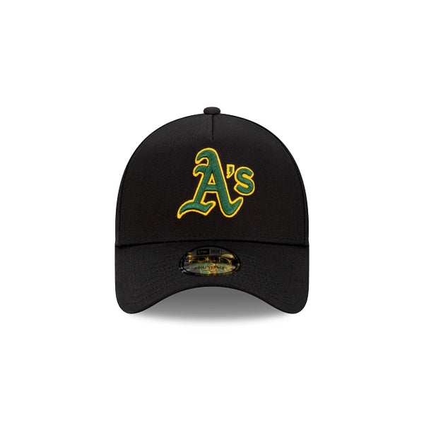 Oakland Athletics Black with Official Team Colours Logo 9FORTY A-Frame Snapback