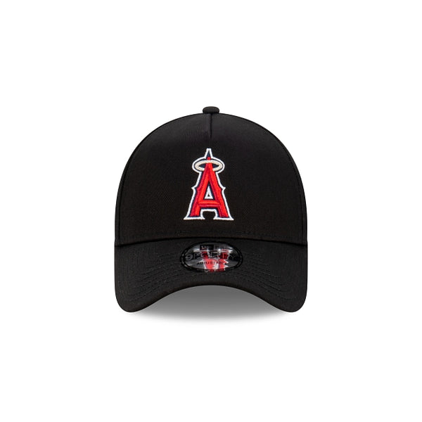 Los Angeles Angels Black with Official Team Colours Logo 9FORTY A-Frame Snapback