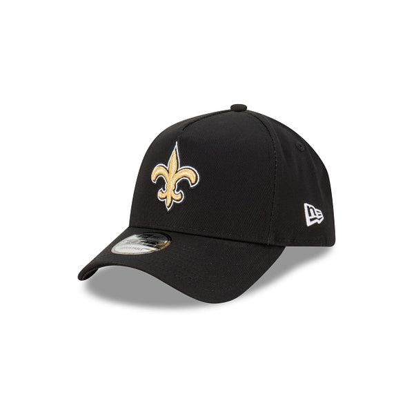 New Orleans Saints Black with Official Team Colours Logo 9FORTY A-Frame Snapback New Era