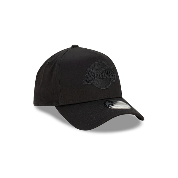 Los Angeles Lakers NBA Essentials Black on Black 9FORTY A-Frame Snapback