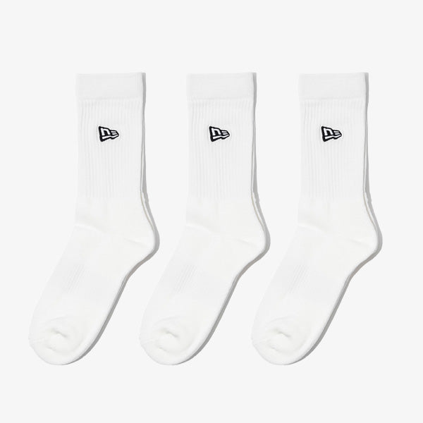 New Era Essentials Crew Socks 3-Pack White