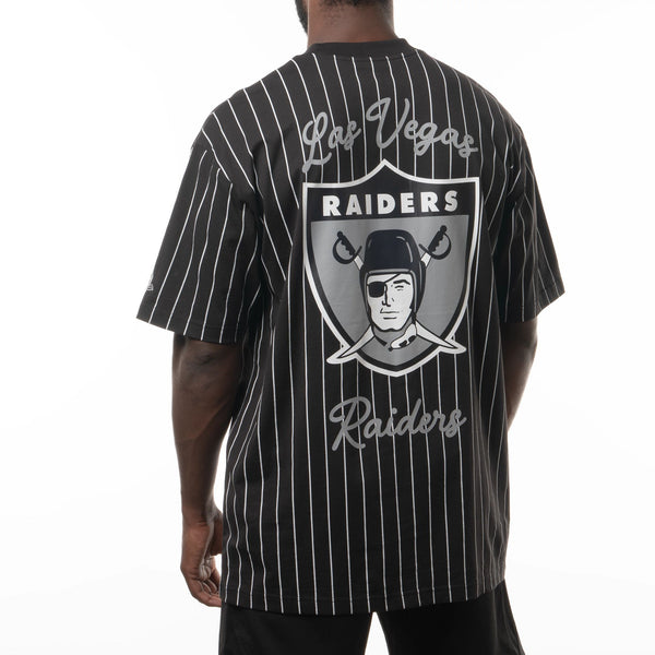 Las Vegas Raiders Pinstripe White Jersey Top