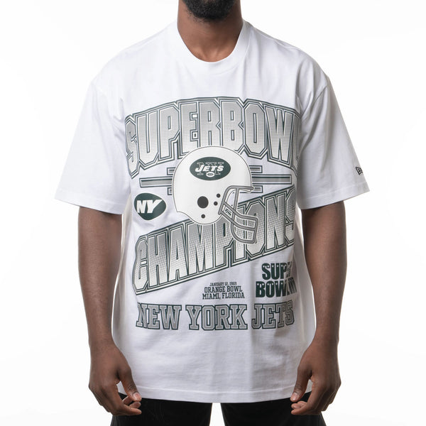 New York Jets NY Champions White Oversized T-Shirt