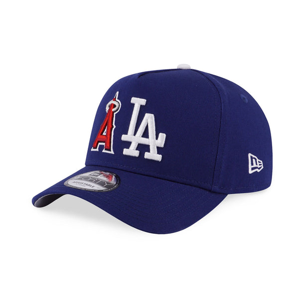 Los Angeles Dodgers and Los Angeles Angels Freeway Series Royal Blue 9FORTY A-Frame Cloth Strap New Era