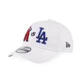 Los Angeles Dodgers and Los Angeles Angels Freeway Series White 9FORTY Cloth Strap New Era