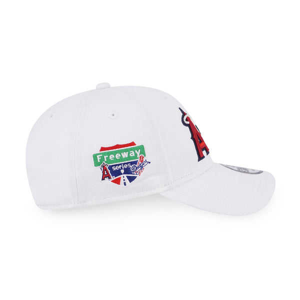 Los Angeles Dodgers and Los Angeles Angels Freeway Series White 9FORTY Cloth Strap