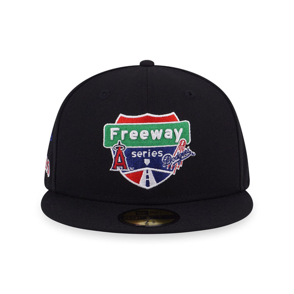 Los Angeles Dodgers and Los Angeles Angels Freeway Series Black 59FIFTY Fitted