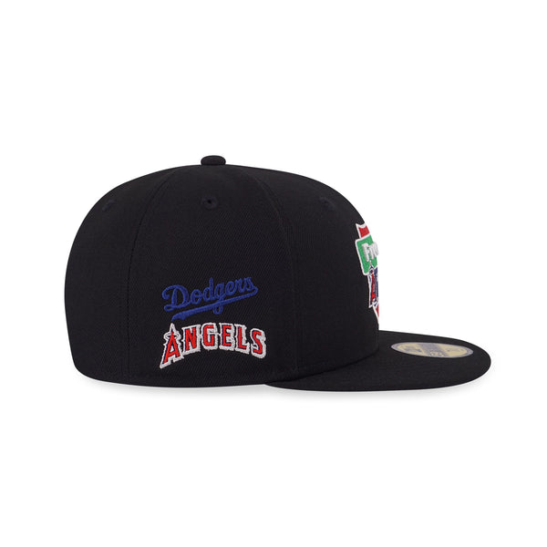 Los Angeles Dodgers and Los Angeles Angels Freeway Series Black 59FIFTY Fitted