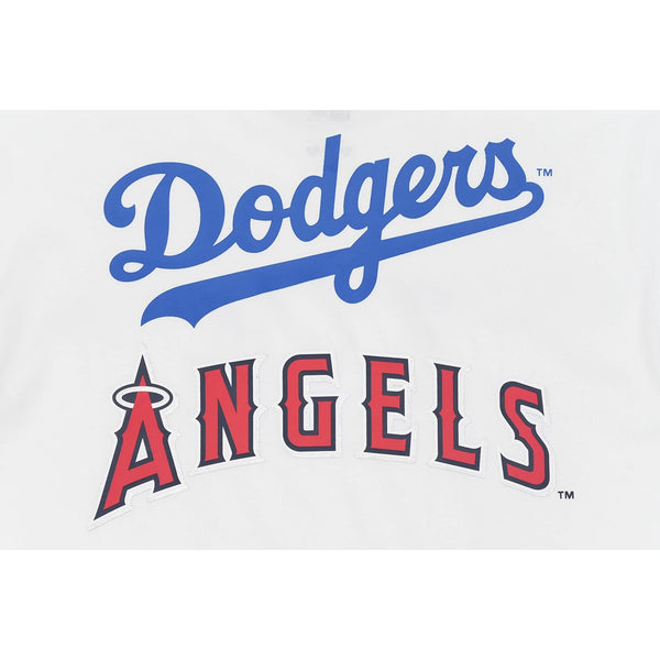 Los Angeles Dodgers and Los Angeles Angels Freeway Series White T-Shirt