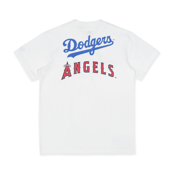 Los Angeles Dodgers and Los Angeles Angels Freeway Series White T-Shirt
