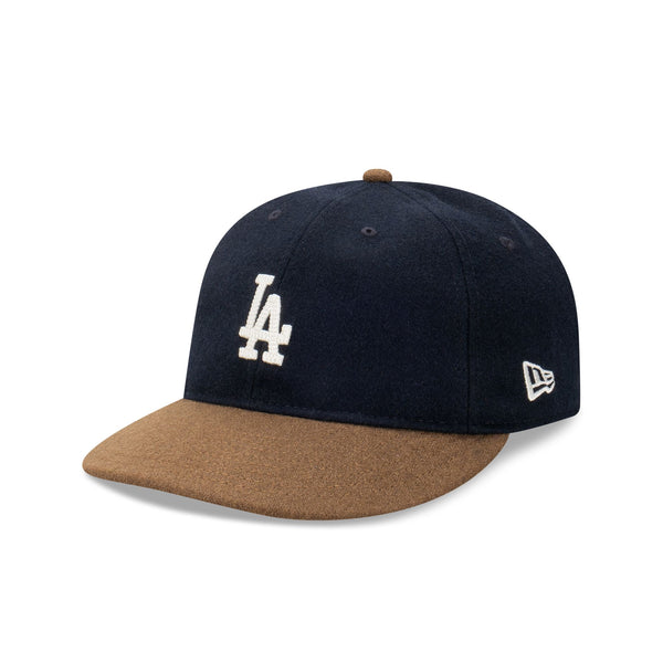Los Angeles Dodgers Wool Navy and Brown Retro Crown 9FIFTY Snapback